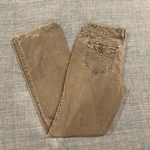 Ann Taylor LOFT Slim Boot Corduroy Pants Womens 8 T Cotton Grey Bootcut